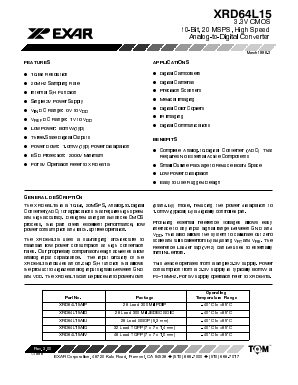 XRD64L15AIU Datasheet PDF Exar Corporation