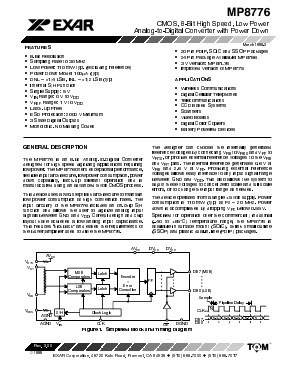MP8776AS Datasheet PDF Exar Corporation