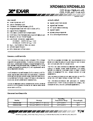 XRD9853 Datasheet PDF Exar Corporation
