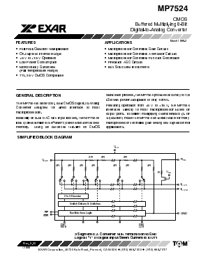 MP7524LS Datasheet PDF Exar Corporation