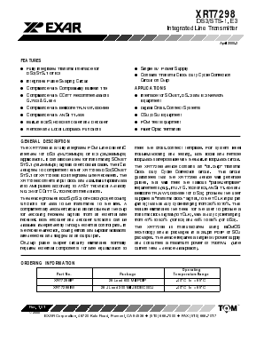 XRT7298 Datasheet PDF Exar Corporation