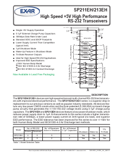 SP211EHCT-L Datasheet PDF Exar Corporation