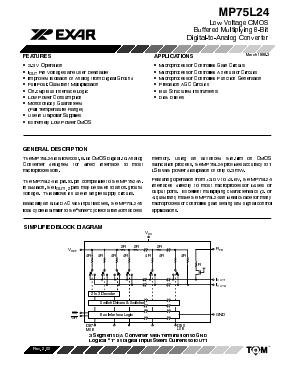 MP75L24 Datasheet PDF Exar Corporation