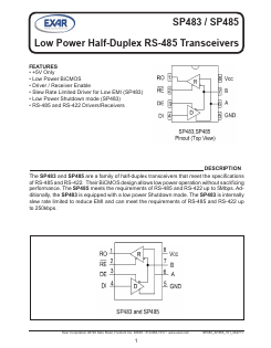 SP483EN-L/TR Datasheet PDF Exar Corporation