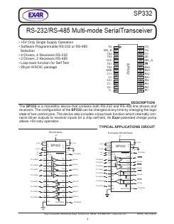 SP332CT Datasheet PDF Exar Corporation