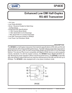 SP483E Datasheet PDF Exar Corporation