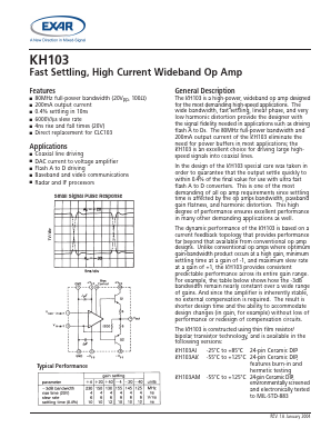 KH103 Datasheet PDF Exar Corporation