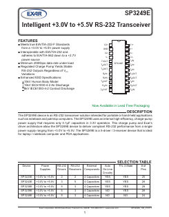 SP3249ECY-L/TR Datasheet PDF Exar Corporation