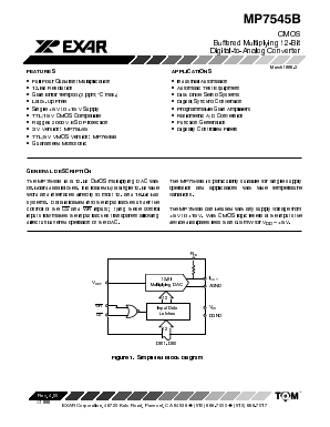 MP7545BLP Datasheet PDF Exar Corporation