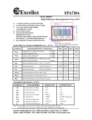 EPA720A Datasheet PDF Excelics Semiconductor, Inc.
