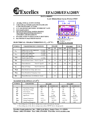 EFA120BV Datasheet PDF Excelics Semiconductor, Inc.
