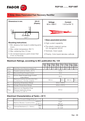 RGP10A Datasheet PDF Formosa Technology