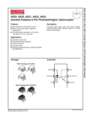 4N30S Datasheet PDF Fairchild Semiconductor