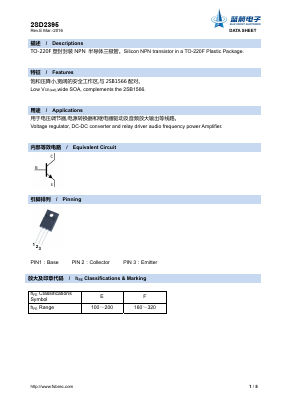 D2395 Datasheet PDF Foshan Blue Rocket Electronics Co.,Ltd.