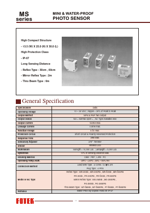 PR-30XP Datasheet PDF FOTEK CONTROLS CO., LTD.