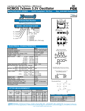 FXO-HC735-32 Datasheet PDF Fox Electronics