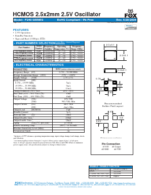 F240 Datasheet PDF Fox Electronics