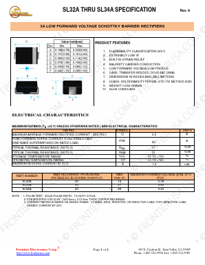SL32A Datasheet PDF Frontier Electronics.
