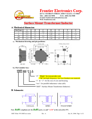SMT100-1MA Datasheet PDF Frontier Electronics.