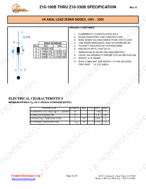Z10-240B Datasheet PDF Frontier Electronics.