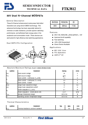FTK3812 Datasheet PDF First Silicon Co., Ltd