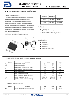 FTK2120NPSOT563 Datasheet PDF First Silicon Co., Ltd