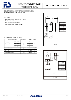 FR78L18 Datasheet PDF First Silicon Co., Ltd