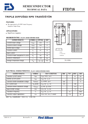 FTD718 Datasheet PDF First Silicon Co., Ltd