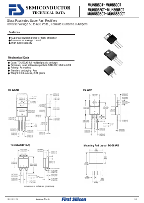 MUR840FCT Datasheet PDF First Silicon Co., Ltd