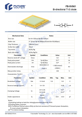 FB-5VS61 Datasheet PDF FutureWafer Tech Co.,Ltd