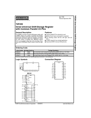 74F299SJ Datasheet PDF Fairchild Semiconductor