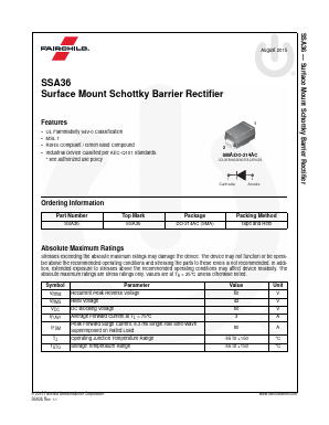 SSA36 Datasheet PDF Fairchild Semiconductor