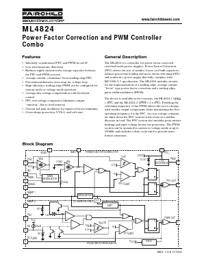 ML4824CS2 Datasheet PDF Fairchild Semiconductor