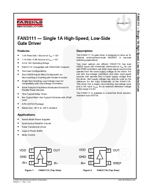 FAN3111 Datasheet PDF Fairchild Semiconductor