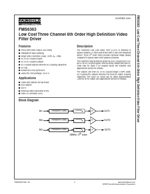 FMS6363 Datasheet PDF Fairchild Semiconductor