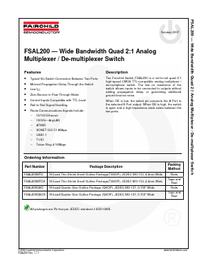 FSAL200MTC Datasheet PDF Fairchild Semiconductor