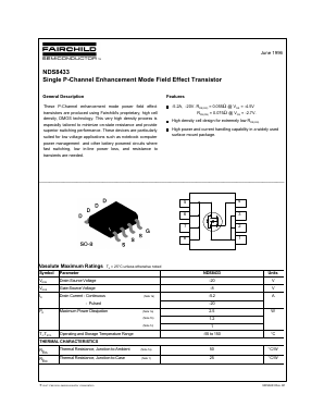 NDS8433 Datasheet PDF Fairchild Semiconductor