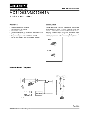 MC34063 Datasheet PDF Fairchild Semiconductor