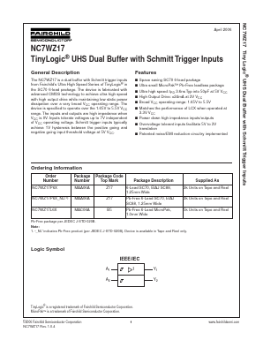 NC7WZ17 Datasheet PDF Fairchild Semiconductor