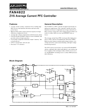 FAN4822 Datasheet PDF Fairchild Semiconductor