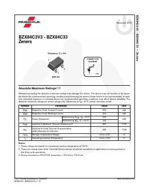 BZX84 Datasheet PDF Fairchild Semiconductor
