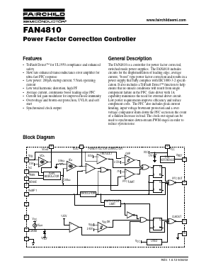 FAN4810 Datasheet PDF Fairchild Semiconductor