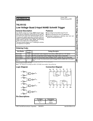 74LVX132MX Datasheet PDF Fairchild Semiconductor