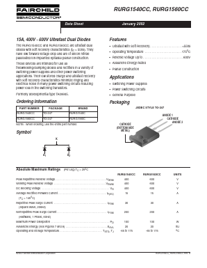 RURG1540C Datasheet PDF Fairchild Semiconductor