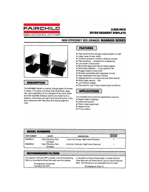 MAN8600 Datasheet PDF Fairchild Semiconductor