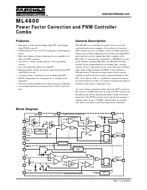 ML4800CS Datasheet PDF Fairchild Semiconductor