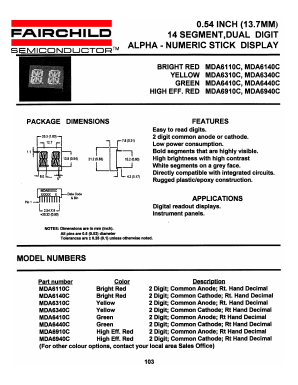 MDA6940C Datasheet PDF Fairchild Semiconductor