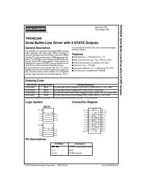 74VHC244 Datasheet PDF Fairchild Semiconductor