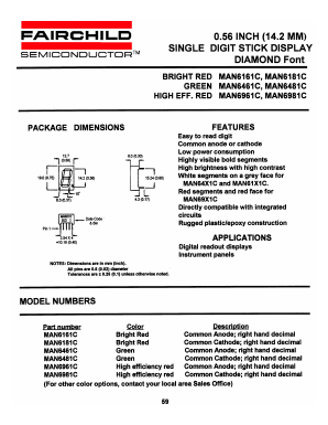 MAN6461C Datasheet PDF Fairchild Semiconductor