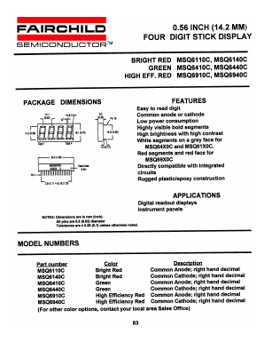 MSQ6910C Datasheet PDF Fairchild Semiconductor